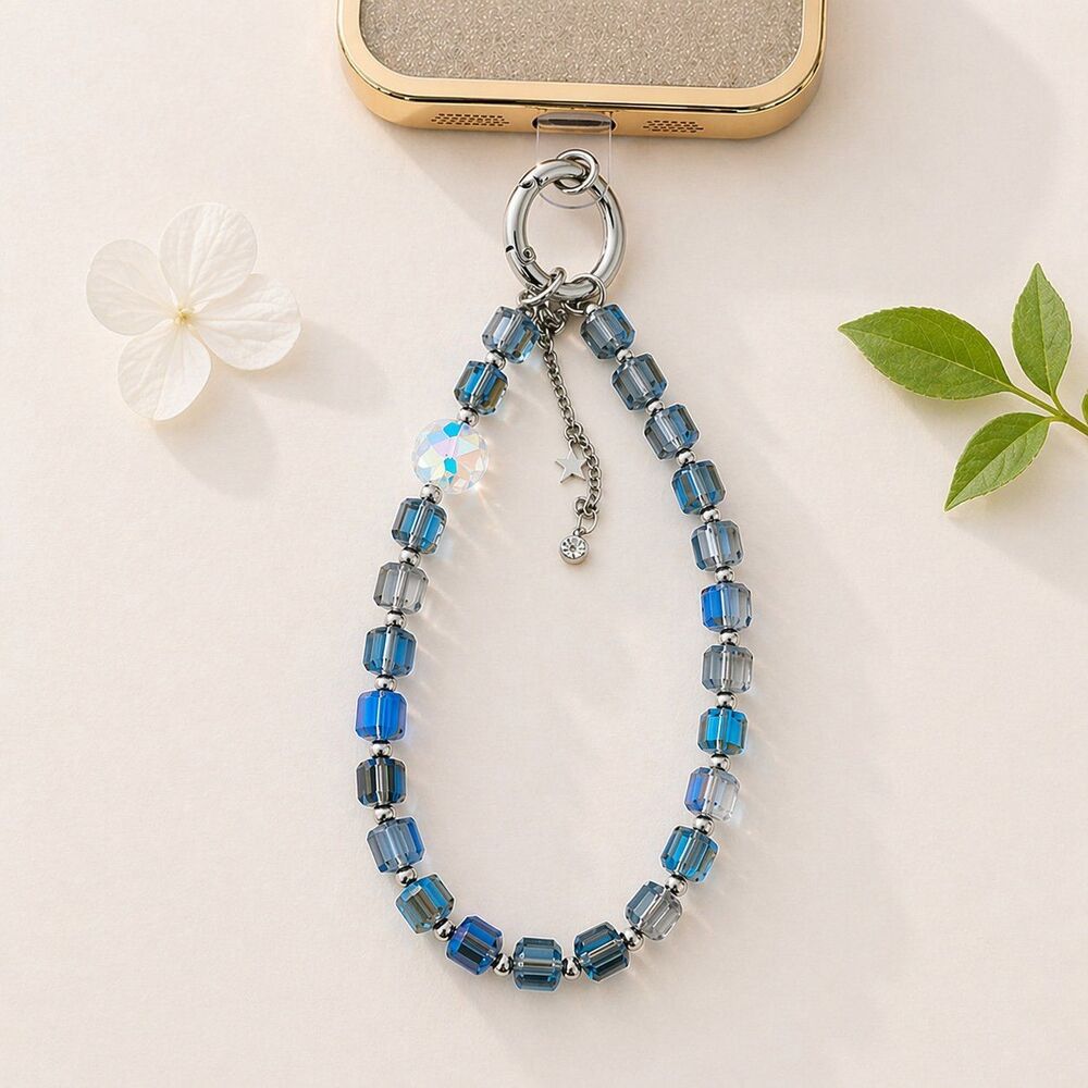 Luxury high-end crystal bead hand-held lanyard chain, phone wrist strap wristlet